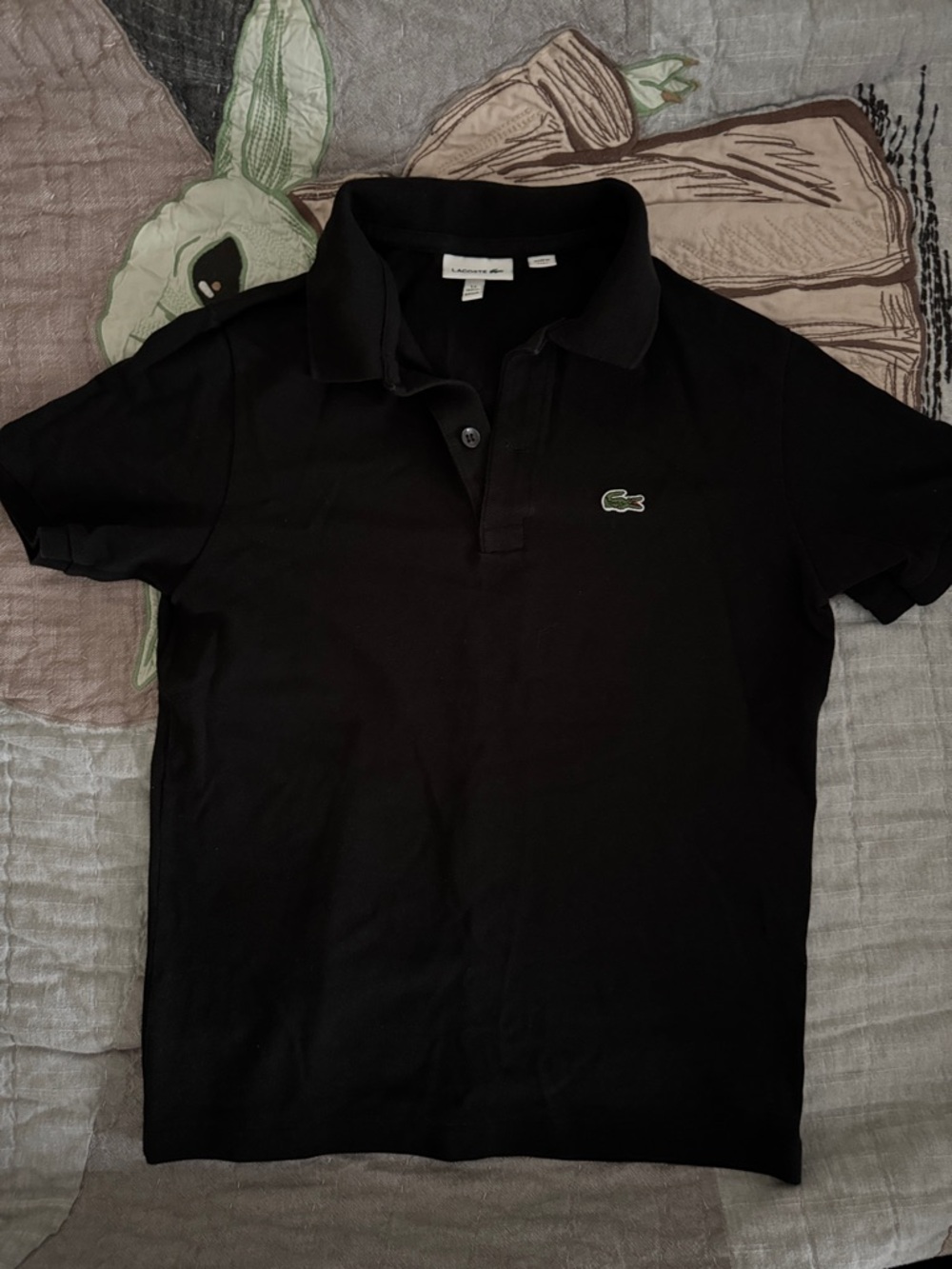 Lacoste Black Polo Size12 Like New